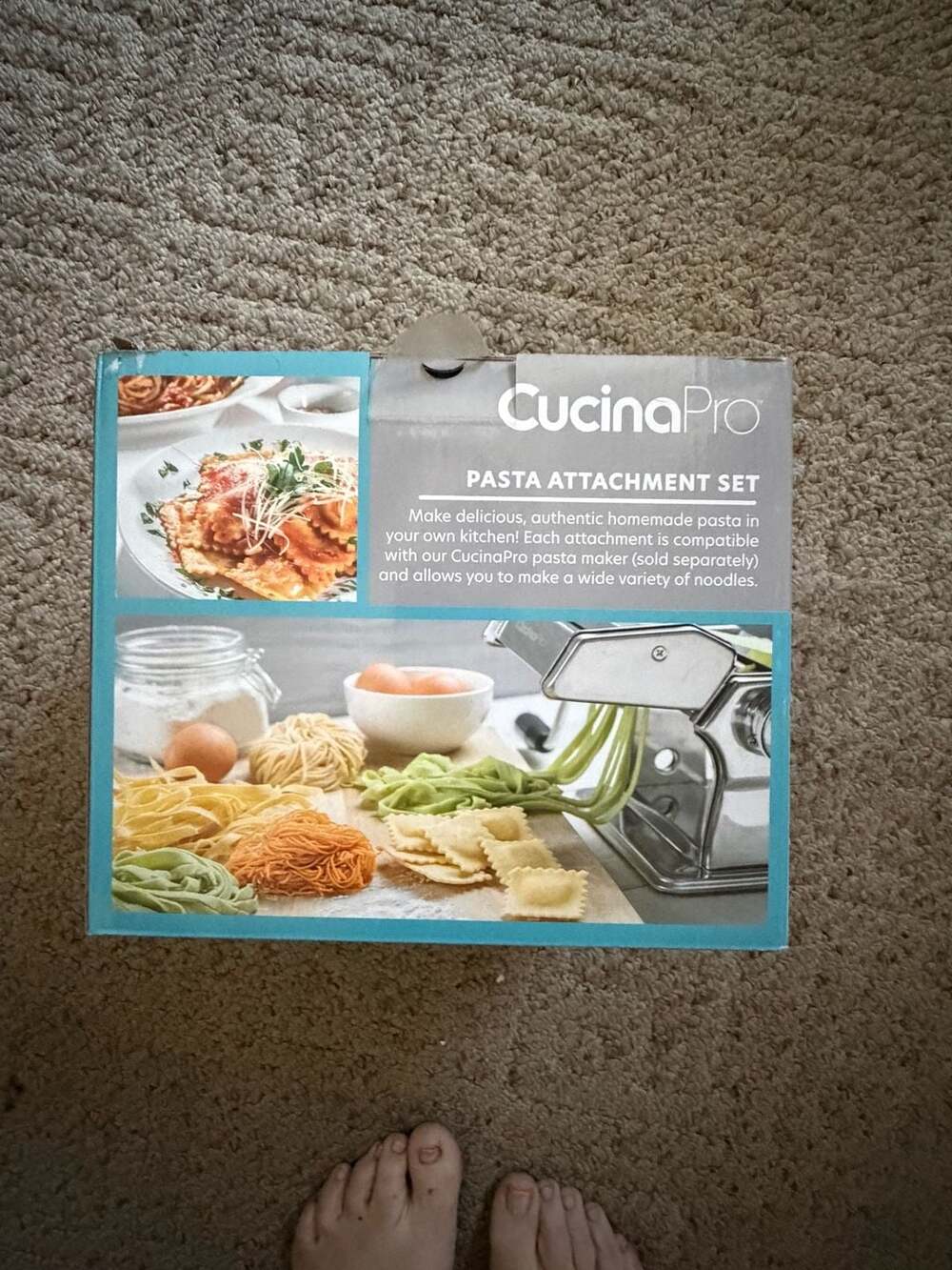 CucinaPro Pasta Maker Accessory Set 5-Piece Cutter Attachments